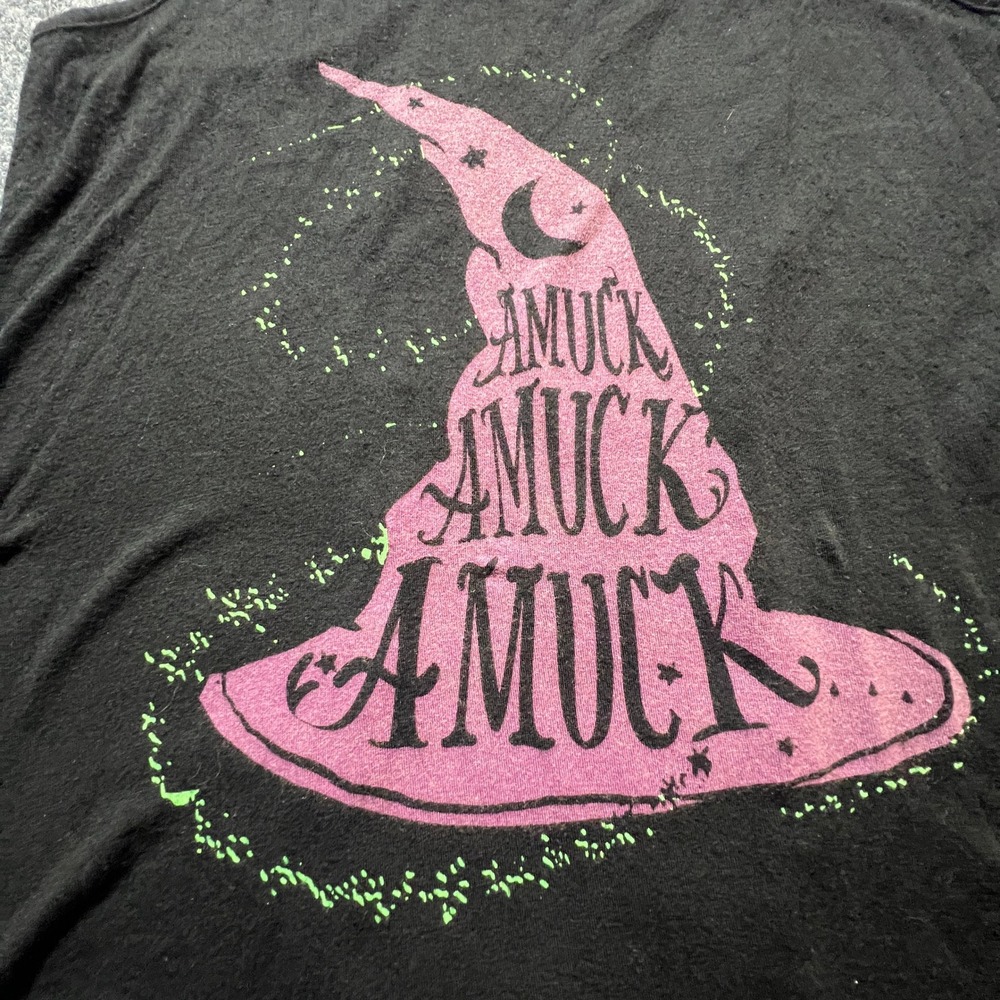 Disney Hocus Pocus Amuck Tank Top Lace Spiderweb Back Small Black - Picture 2 of 10